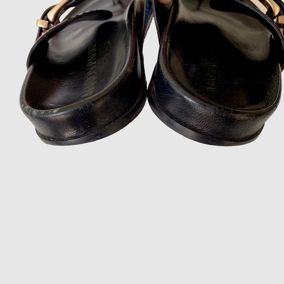 MARION PARKE CYRUS PYTHON PRINT BUCKLE SLIDE SANDALS - Picture 11 of 16